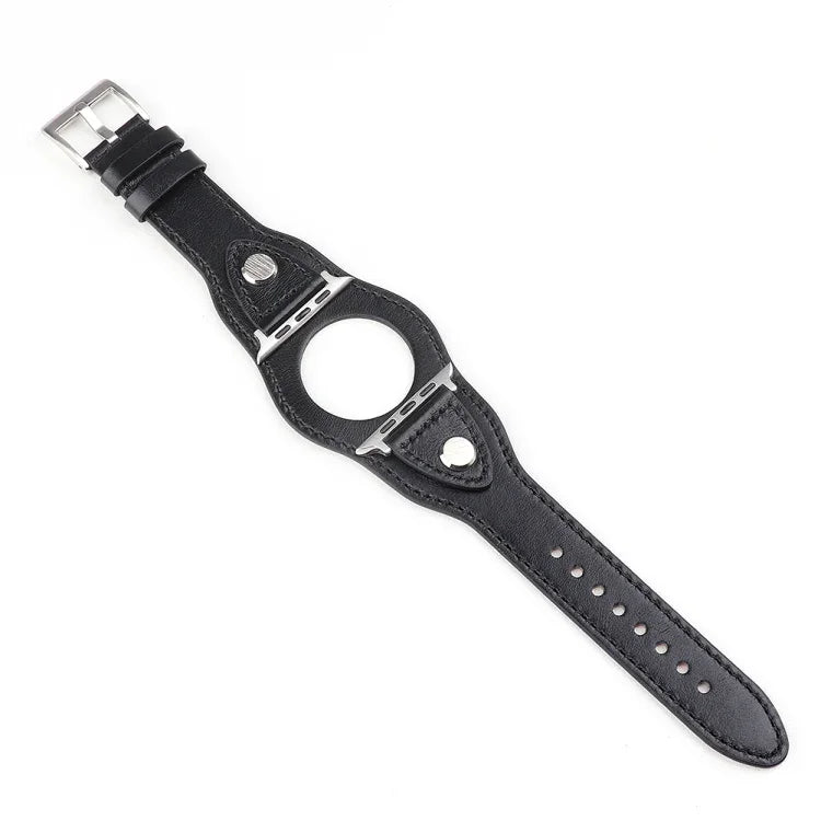 Leather Replacement Strap Watchband, For Apple Watch Series 7  41mm / & 6 & SE & 5 & 4 40mm, For Apple Watch Series  7  45mm / & 6 & SE & 5 & 4 44mm
