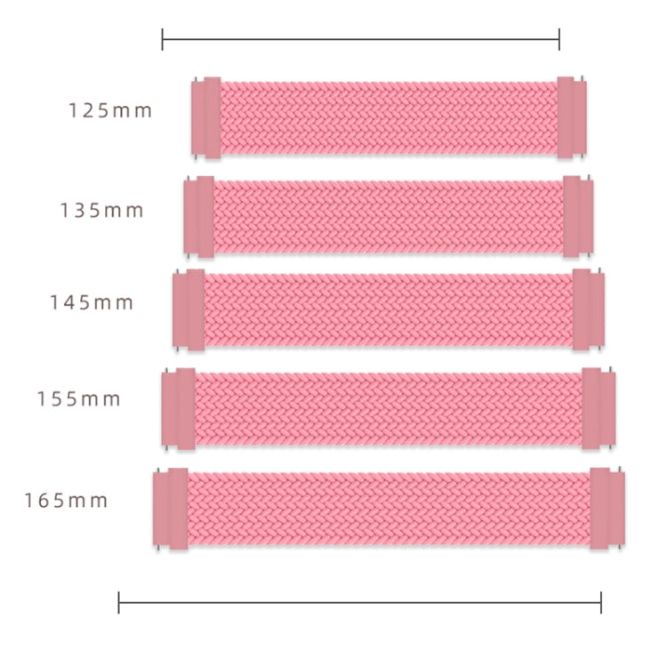 For Samsung Galaxy Watch 46mm Adjustable Nylon Braided Elasticity Replacement Strap Watchband, 125mm, 135mm, 145mm, 155mm