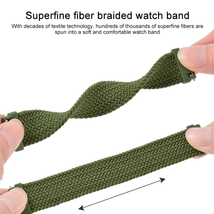 For Samsung Galaxy Watch 3 41mm Adjustable Nylon Braided Elasticity Replacement Strap Watchband, 125mm, 135mm, 145mm, 155mm