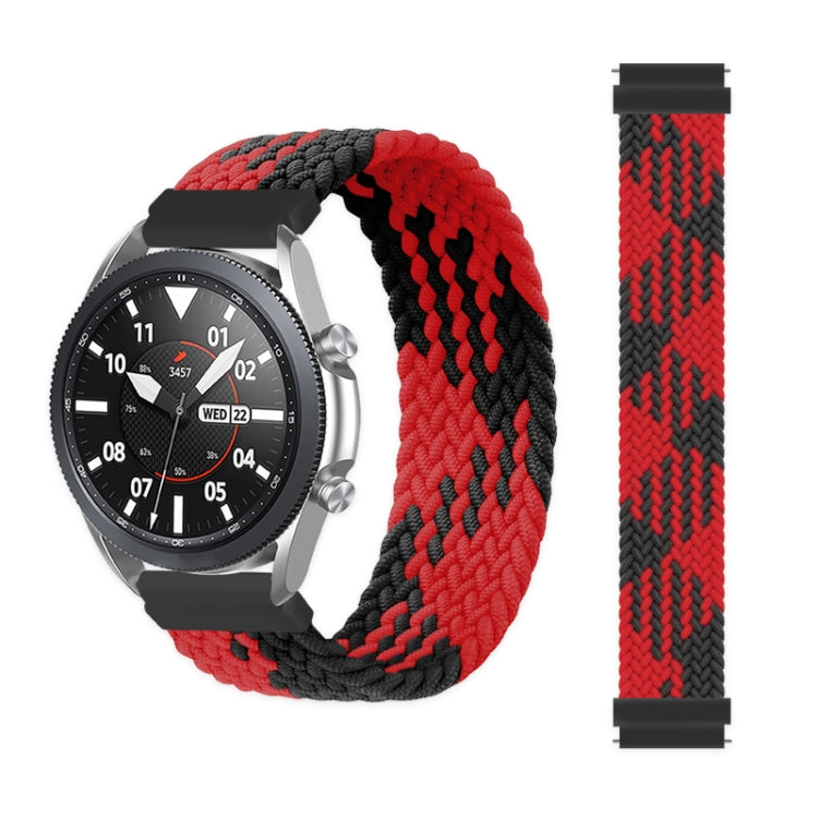 For Samsung Galaxy Watch 3 45mm Adjustable Nylon Braided Elasticity Replacement Strap Watchband, 125mm, 135mm, 145mm, 155mm