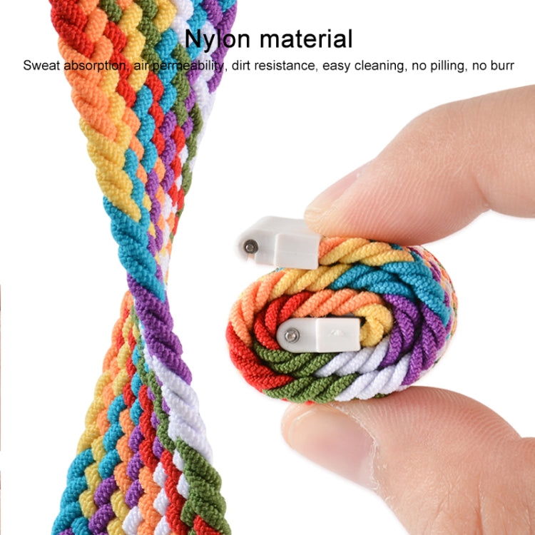 For Samsung Galaxy Watch 3 45mm Adjustable Nylon Braided Elasticity Replacement Strap Watchband, 125mm, 135mm, 145mm, 155mm