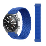 For Samsung Galaxy Watch 3 45mm Adjustable Nylon Braided Elasticity Replacement Strap Watchband, 165mm