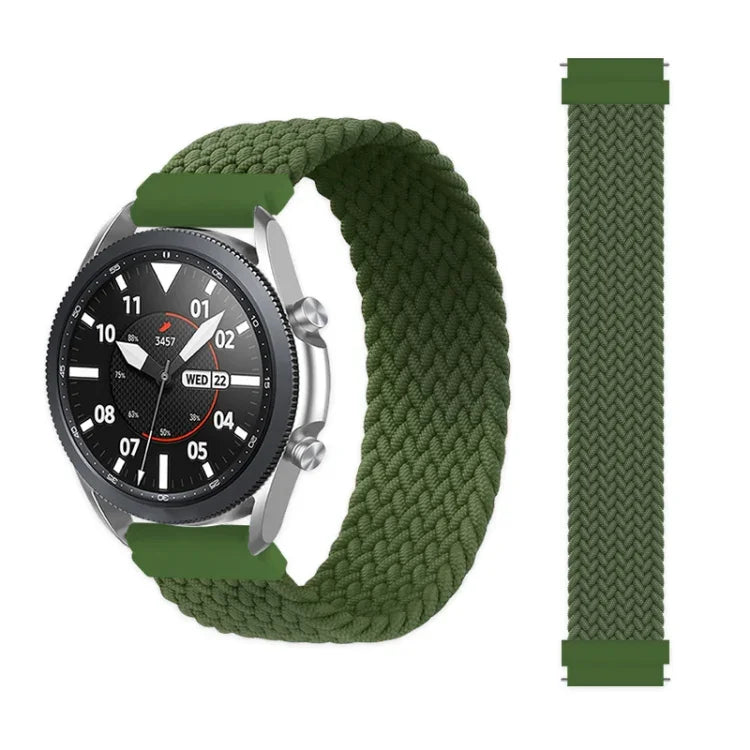 For Samsung Galaxy Watch Active / Active2 40mm / Active2 44mm Adjustable Nylon Braided Elasticity Replacement Strap Watchband, 165mm