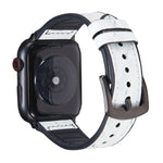 Ostrich Texture Leather Replacement Watchbands For Apple Watch Series, 7 45mm / 6 & SE & 5 & 4 44mm / 3 & 2 & 1 42mm