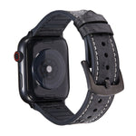 Ostrich Texture Leather Replacement Watchbands For Apple Watch Series, 7 45mm / 6 & SE & 5 & 4 44mm / 3 & 2 & 1 42mm