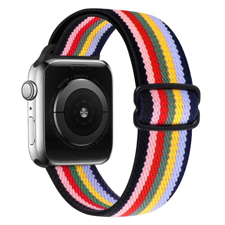 8-shaped Buckle Nylon Replacement Strap Watchband, For Apple Watch Series 9&8&7 41mm / SE 3&SE 2&6&SE&5&4 40mm / 3&2&1 38mm, For Apple Watch Series  7  45mm / & 6 & SE & 5 & 4 44mm