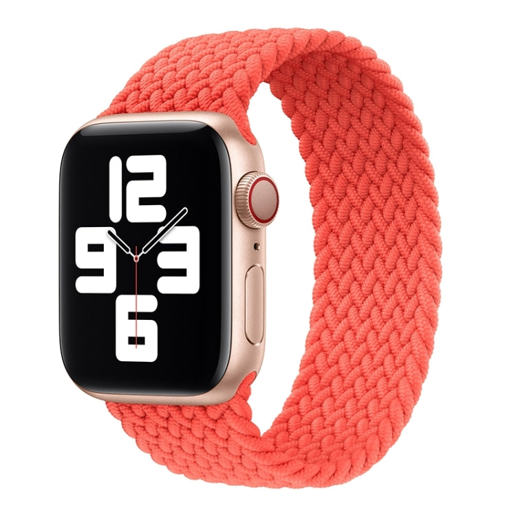Metal Head Braided Nylon Solid Color Replacement Strap Watchband For Apple Watch Series 6 & SE & 5 & 4 44mm / 3 & 2 & 1 42mm, XS 135mm, S 145mm, M 155mm