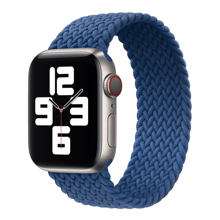 Metal Head Braided Nylon Solid Color Replacement Strap Watchband For Apple Watch Series 6 & SE & 5 & 4 44mm / 3 & 2 & 1 42mm, XS 135mm, S 145mm, M 155mm