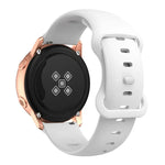Butterfly Buckle Silicone Replacement Strap Watchband, 20mm For Samsung Galaxy Watch Active 3 41mm, 22mm For Samsung Galaxy Watch Active 3 45mm