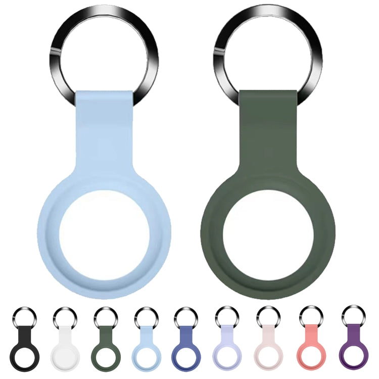 Mutural Liquid Silicone Protective Case with Key Ring for AirTag 2nd Gen / AirTag 1st Gen