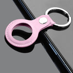 Mutural PU Leather Protective Case with Key Ring for AirTag 2nd Gen / AirTag 1st Gen