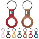 Mutural PU Leather Protective Case with Key Ring for AirTag 2nd Gen / AirTag 1st Gen