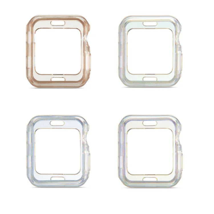 Glitter Powder TPU Protective Case, For Apple Watch Series 6 / 5 / 4 / Watch SE 44mm, For Apple Watch Series 3 & 2 & 1 42mm, For Apple Watch Series 6 / 5 / 4 / Watch SE 40mm, For Apple Watch Series 3 & 2 & 1 38mm