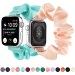 Scarf Hair Tie Replacement Watchbands For Apple Watch Series, 7 45mm / 6 & SE & 5 & 4 44mm / 3 & 2 & 1 42mm, 7 41mm / 6 & SE & 5 & 4 40mm / 3 & 2 & 1 38mm