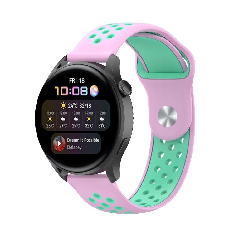 For Huawei Watch 3 / 3 Pro 22mm Two-color Silicone Replacement Strap Watchband