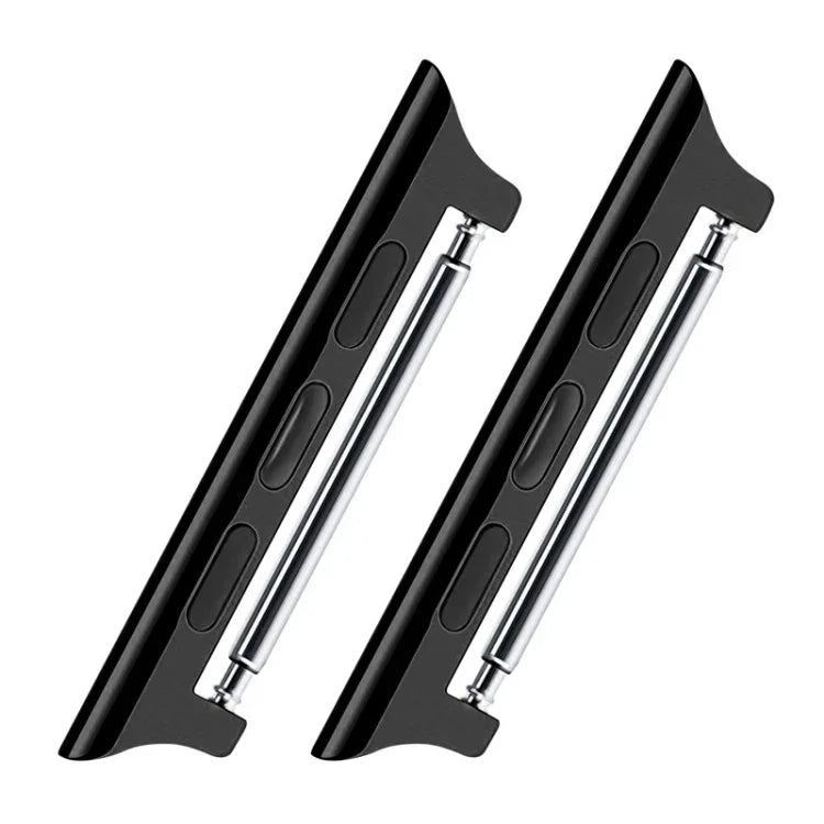 2 PCS Watchbands Stainless Steel Acoustic Ear Connector, Width: 22mm For Apple Watch Series 6 & SE & 5 & 4 44mm / 3 & 2 & 1 42mm, Width: 22mm For Apple Watch 44mm / 42mm
