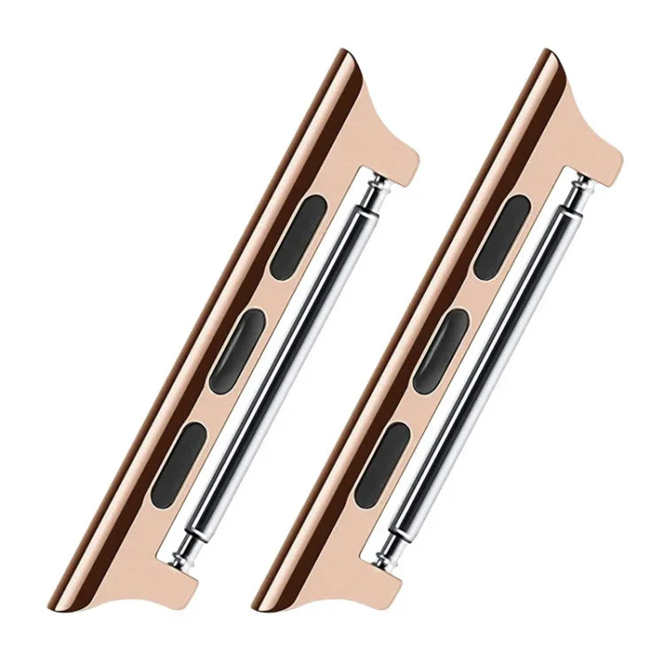 2 PCS Watchbands Stainless Steel Acoustic Ear Connector, Width: 24mm For Apple Watch Series 6 & SE & 5 & 4 44mm / 3 & 2 & 1 42mm, Width: 24mm For Apple Watch 44mm / 42mm