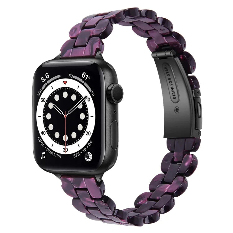Oval Resin Replacement Strap Watchband, For Apple Watch Series 7  41mm / & 6 & SE & 5 & 4 40mm, For Apple Watch Series  7  45mm / & 6 & SE & 5 & 4 44mm
