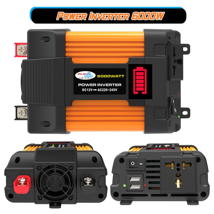 Little Wasp 12V to 220V 6000W Car Power Inverter with LED Display & Dual USB, 12V to 220V 6000W