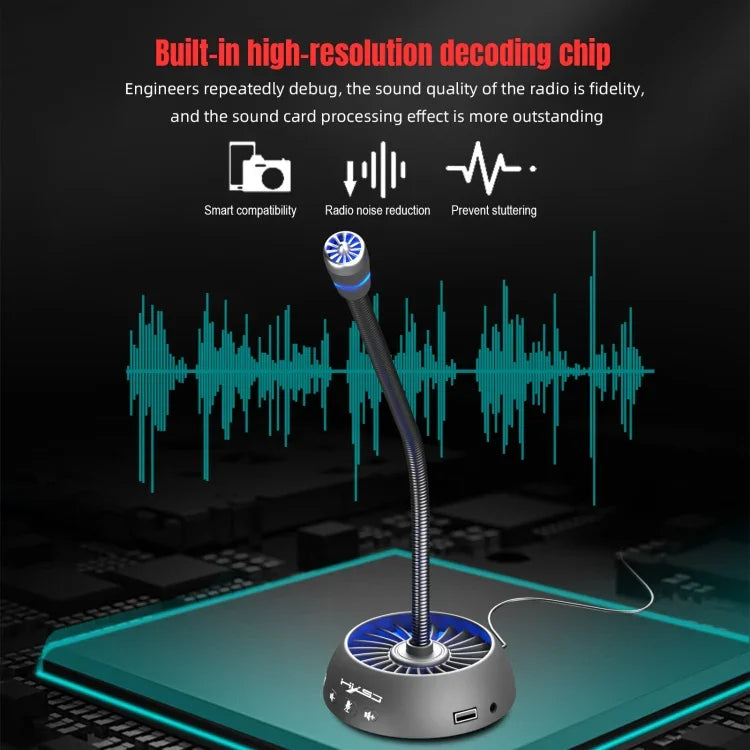 HXSJ F15 USB Anti-interference Matrix Noise Reduction Microphone