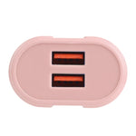13-22 2.1A Dual USB Macarons Travel Charger,, EU Plug, US Plug