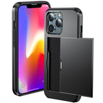 Shockproof Armor Protective Case with Slide Card Slot, For iPhone 13 mini, For iPhone 13, For iPhone 13 Pro, For iPhone 13 Pro Max