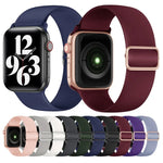 Elasticity Silicone Replacement Strap Watchband For Apple Watch Series, 7 45mm / 6 & SE & 5 & 4 44mm / 3 & 2 & 1 42mm