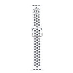 Metal Buckle Silicone Replacement Watchband For Apple Watch Series, 7 41mm / 6 & SE & 5 & 4 40mm / 3 & 2 & 1 38mm, 7 45mm / 6 & SE & 5 & 4 44mm / 3 & 2 & 1 42mm