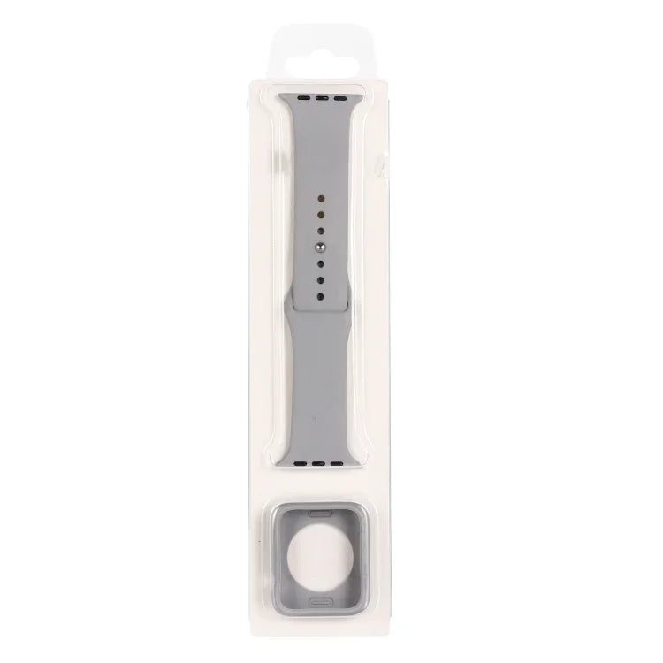 Silicone Replacement Strap Watchband + Watch Protective Case Set, For Apple Watch Series 3 & 2 & 1 38mm, For Apple Watch Series 3 & 2 & 1 42mm