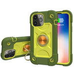 Shockproof Silicone + PC Protective Case with Dual-Ring Holder, For iPhone 13 mini, For iPhone 13, For iPhone 13 Pro, For iPhone 13 Pro Max
