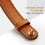 14mm Couple Style Leather Replacement Strap Watchband For Apple Watch Series, 7 41mm / 6 & SE & 5 & 4 40mm / 3 & 2 & 1 38mm, 7 45mm / 6 & SE & 5 & 4 44mm / 3 & 2 & 1 42mm