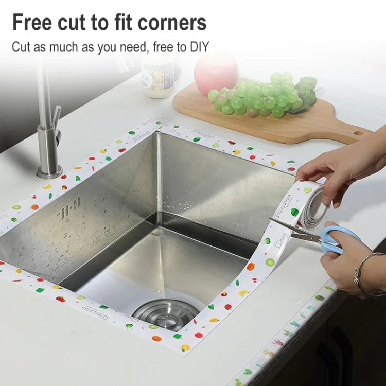 Kitchen Beauty Stitching Stickers Waterproof Mildew Proof Moisture Proof High Temperature Sticker, White Background