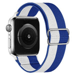 High Elastic Nylon Replacement Watchband For Apple Watch Series, 7 41mm / 6 & SE & 5 & 4 40mm / 3 & 2 & 1 38mm, 7 45mm / 6 & SE & 5 & 4 44mm / 3 & 2 & 1 42mm