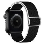 High Elastic Nylon Replacement Watchband For Apple Watch Series, 7 41mm / 6 & SE & 5 & 4 40mm / 3 & 2 & 1 38mm, 7 45mm / 6 & SE & 5 & 4 44mm / 3 & 2 & 1 42mm