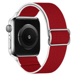 High Elastic Nylon Replacement Watchband For Apple Watch Series, 7 41mm / 6 & SE & 5 & 4 40mm / 3 & 2 & 1 38mm, 7 45mm / 6 & SE & 5 & 4 44mm / 3 & 2 & 1 42mm