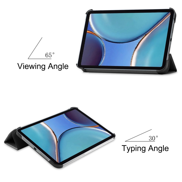 Custer Texture 3-Fold Holder Smart Leather Tablet Case, For iPad mini 6 / mini 2024, For iPad mini 6