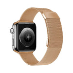 Double Section Milanese Magnetic Elasticity Replacement Strap Watchband For Apple Watch Series, 7 45mm / 6 & SE & 5 & 4 44mm / 3 & 2 & 1 42mm, 7 41mm / 6 & SE & 5 & 4 40mm / 3 & 2 & 1 38mm