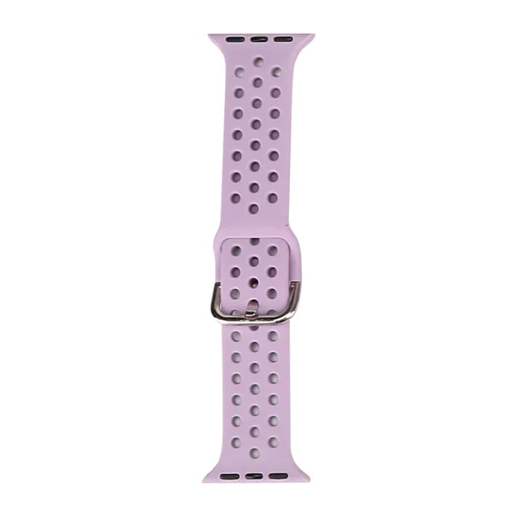 Silicone Replacement Watchband For Apple Watch Series, 7 41mm / 6 & SE & 5 & 4 40mm / 3 & 2 & 1 38mm