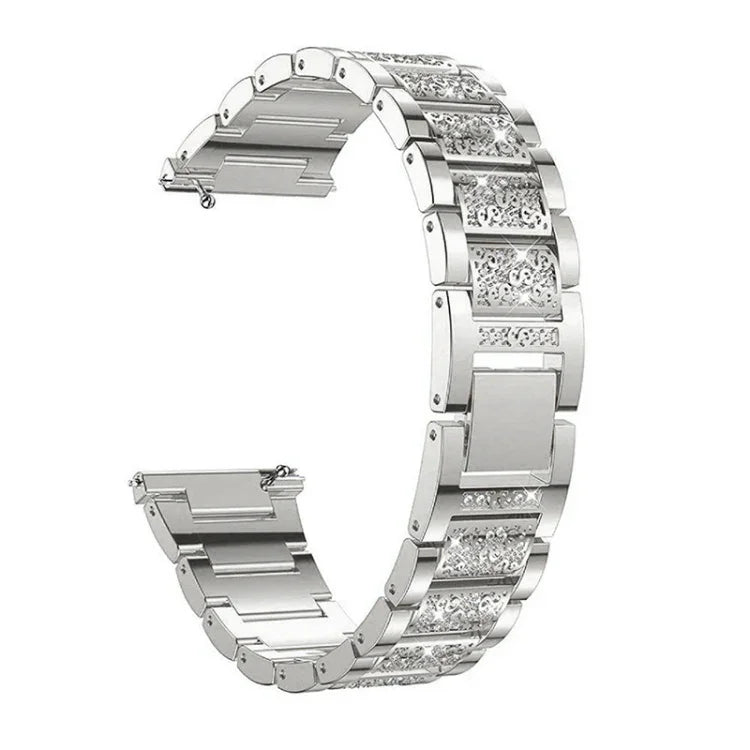 Three-beads Diamond Steel Replacement Strap Watchband, For Samsung Galaxy Watch Active2