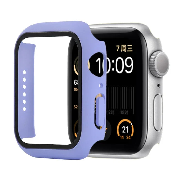 Shockproof PC+Tempered Glass Protective Case with Packed Carton For Apple Watch 44mm(Orange), For Apple Watch Series 6 / 5 / 4 / Watch SE 40mm, For Apple Watch Series 3 & 2 & 1 38mm