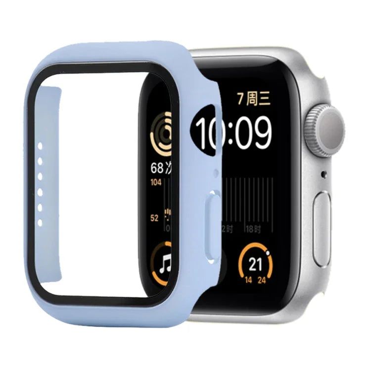 Shockproof PC+Tempered Glass Protective Case with Packed Carton For Apple Watch 44mm(Orange), For Apple Watch Series 6 / 5 / 4 / Watch SE 40mm, For Apple Watch Series 3 & 2 & 1 38mm
