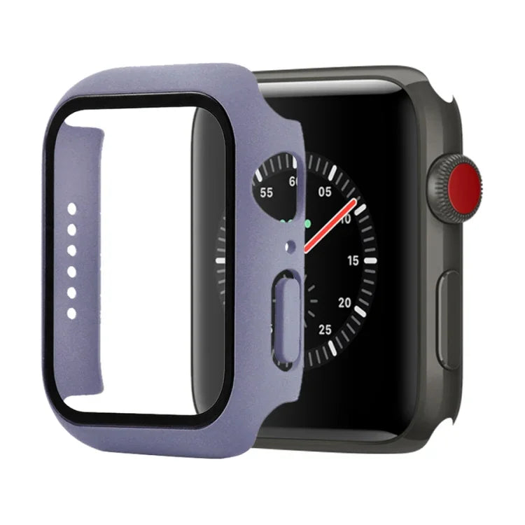 Shockproof PC+Tempered Glass Protective Case with Packed Carton For Apple Watch 44mm(Orange), For Apple Watch Series 6 / 5 / 4 / Watch SE 40mm, For Apple Watch Series 3 & 2 & 1 38mm