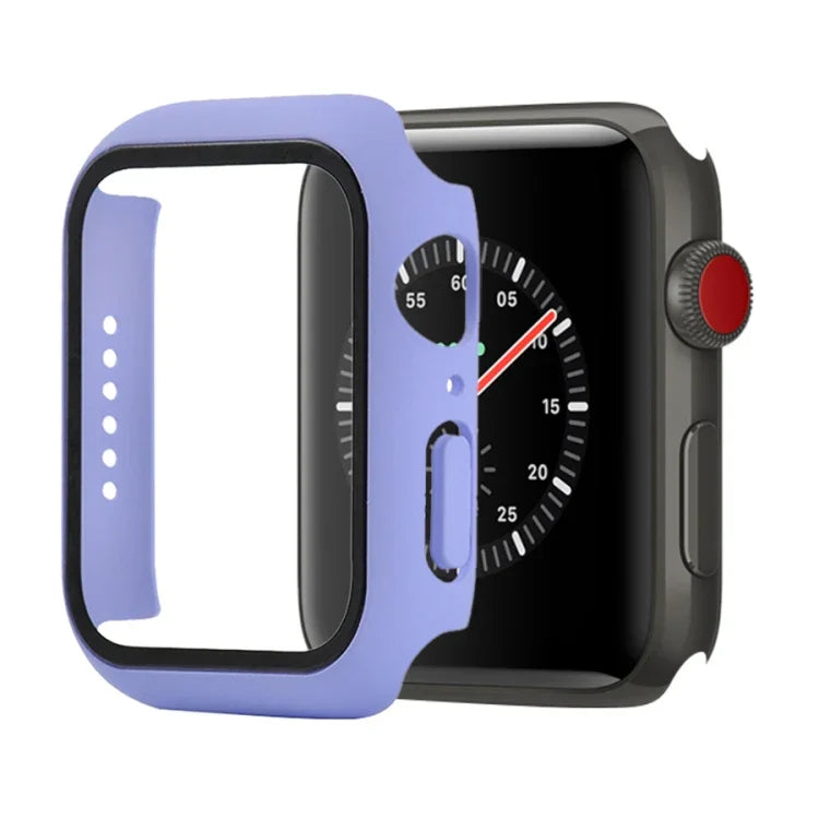 Shockproof PC+Tempered Glass Protective Case with Packed Carton For Apple Watch 44mm(Orange), For Apple Watch Series 6 / 5 / 4 / Watch SE 40mm, For Apple Watch Series 3 & 2 & 1 38mm