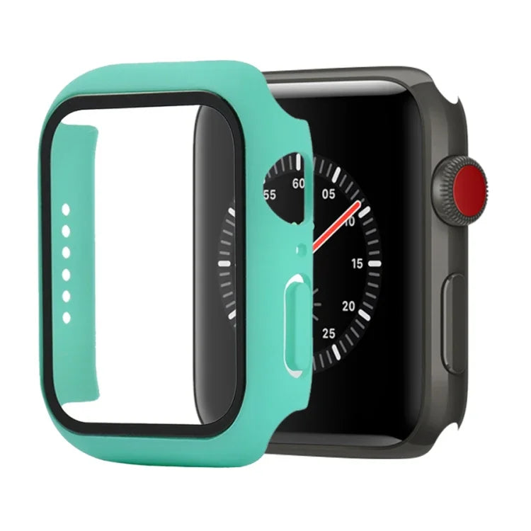 Shockproof PC+Tempered Glass Protective Case with Packed Carton For Apple Watch 44mm(Orange), For Apple Watch Series 6 / 5 / 4 / Watch SE 40mm, For Apple Watch Series 3 & 2 & 1 38mm