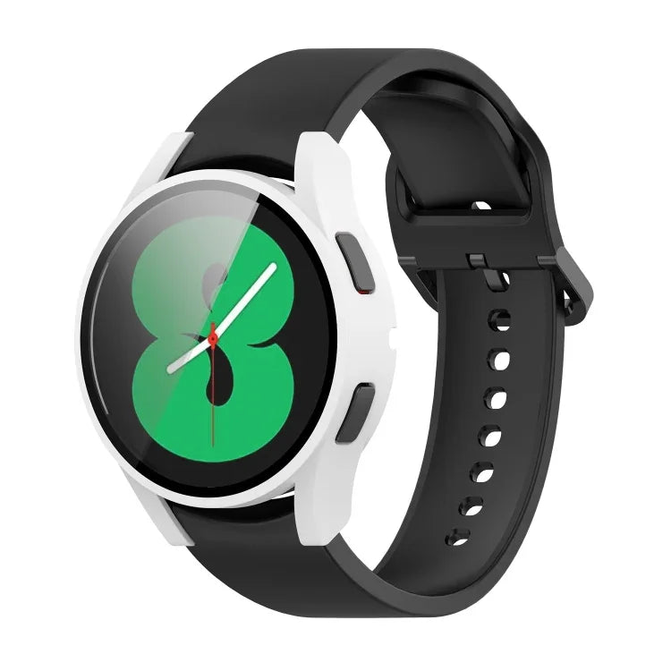 PC Protective Case with Tempered Glass Film, For Samsung Galaxy Watch4 40mm, For Samsung Galaxy Watch4 44mm