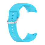 Silicone Silver Round Buckle Replacement Strap Watchband, Silver Round Buckle