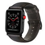 Oil Wax Genuine Leather Strap Watchband, For Apple Watch Series 8&7 41mm / SE 2&6&SE&5&4 40mm / 3&2&1 38mm, For Apple Watch Series 7 41mm / 6 & SE & 5 & 4 40mm / 3 & 2 & 1 38mm                                                                            ...