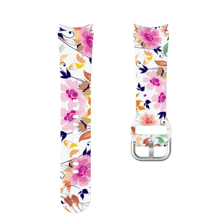 Silicone Printing Replacement Strap Watchband, For Samsung Galaxy Watch4 / Watch4 Classic