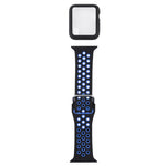 Silicone Replacement Strap Watchband + Protective Case with Screen Protector Set For Apple Watch Series, 3 & 2 & 1 38mm, For Apple Watch Series 6 / 5 / 4 / Watch SE 40mm