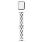 Silicone Replacement Strap Watchband + Protective Case with Screen Protector Set For Apple Watch Series, 3 & 2 & 1 38mm, For Apple Watch Series 6 / 5 / 4 / Watch SE 40mm